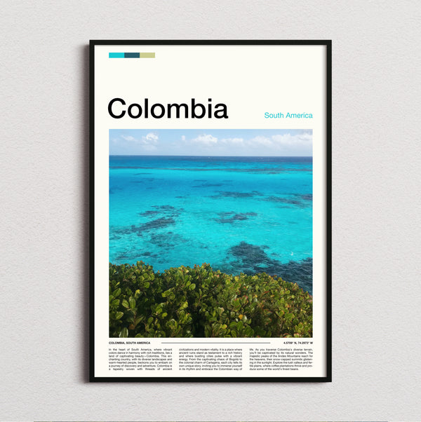 Colombia - Turquoise Sea - Travel Print