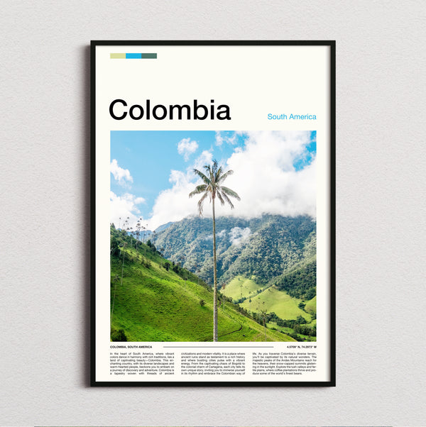 Colombia - Wax Palm In The Valley - Travel Print