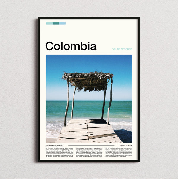 Colombia - Thatched Hut On The Pier - Travel Print