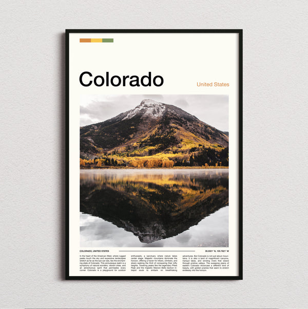 Colorado - Mountain Reflection - Travel Print