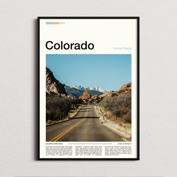 Colorado - Mountain Road - Travel Print