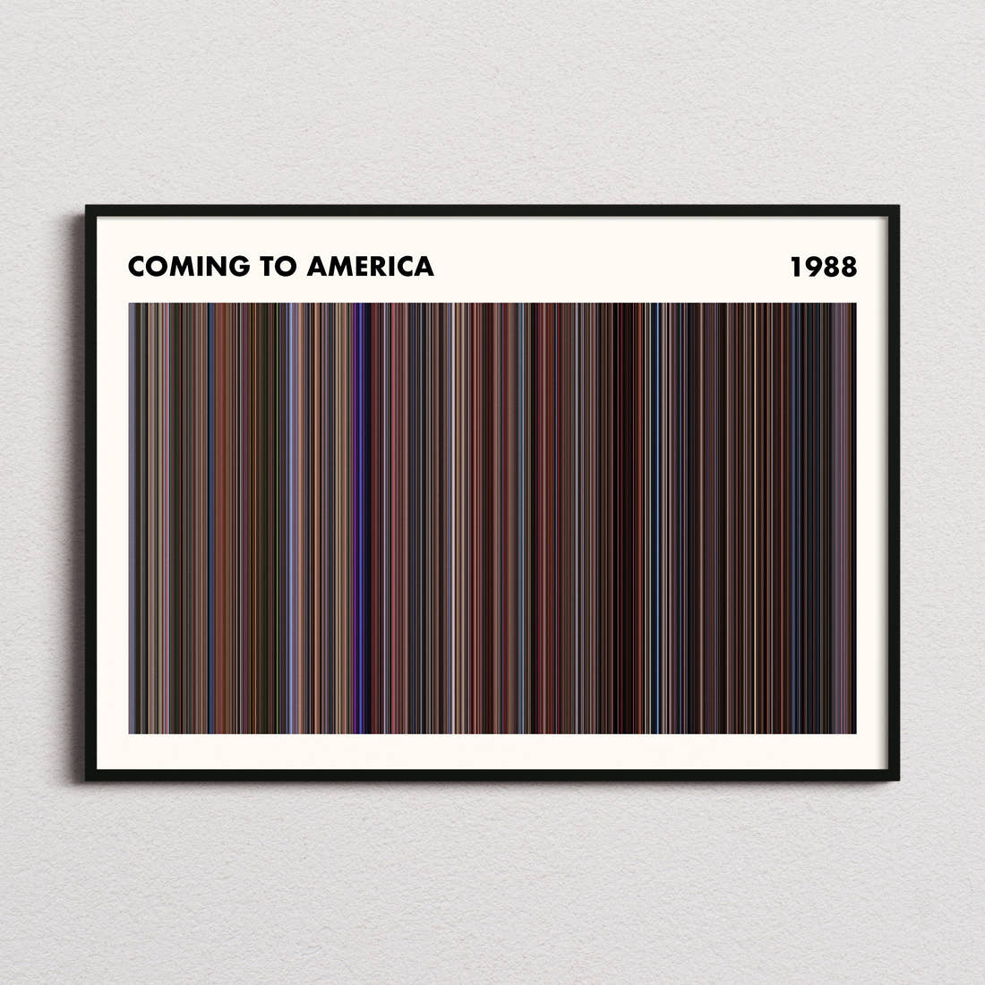 Coming To America Movie Barcode Poster - Simplified