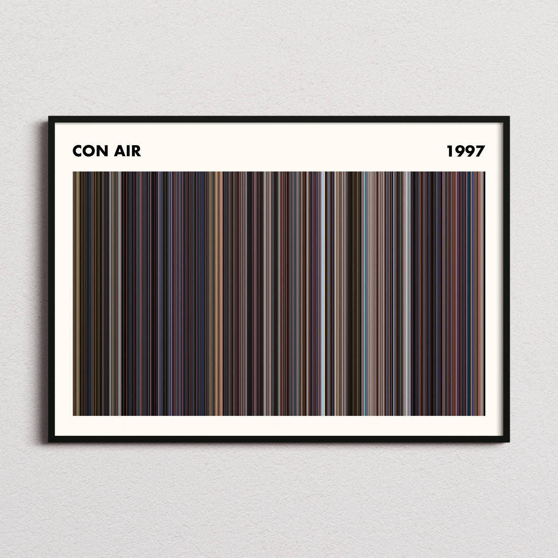 Con Air Movie Barcode Poster - Simplified