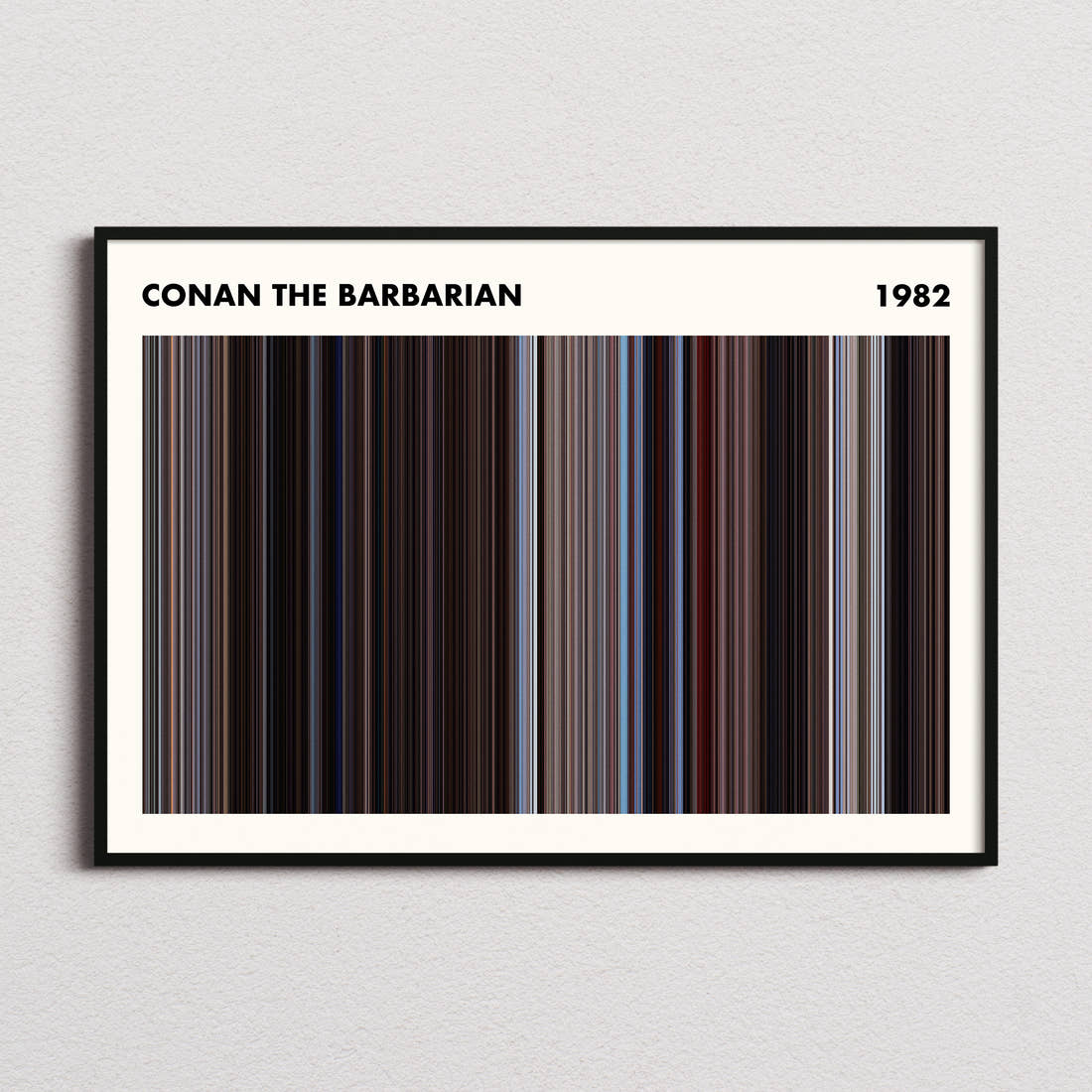 Conan the Barbarian Movie Barcode Poster - Simplified