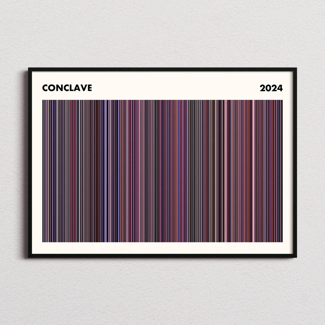 Conclave Movie Barcode Poster - Simplified