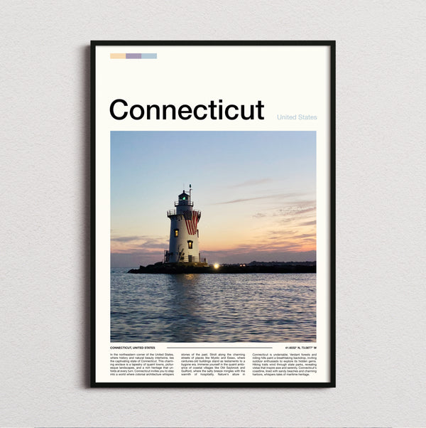 Connecticut - Offshore Lighthouse - Travel Print