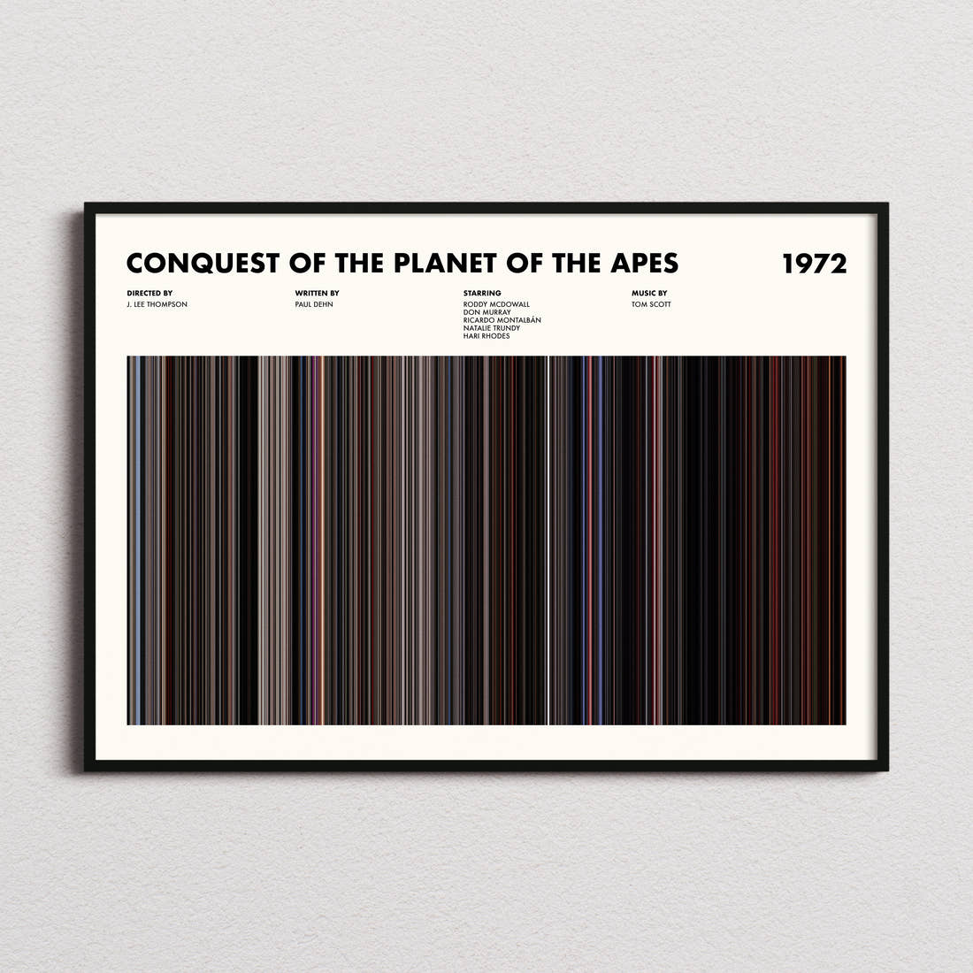 Conquest of the Planet of the Apes Movie Barcode Poster