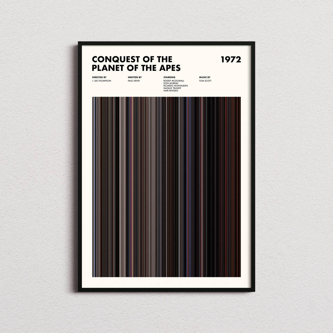Conquest of the Planet of the Apes Movie Barcode Poster