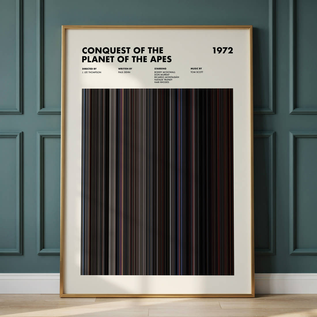 Conquest of the Planet of the Apes Movie Barcode Poster