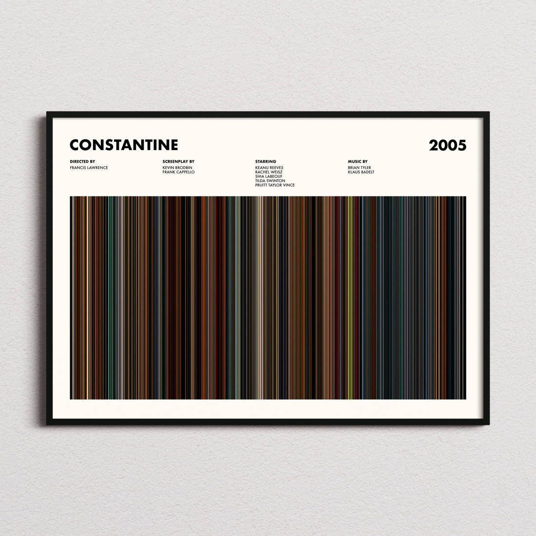 Constantine Movie Barcode Poster