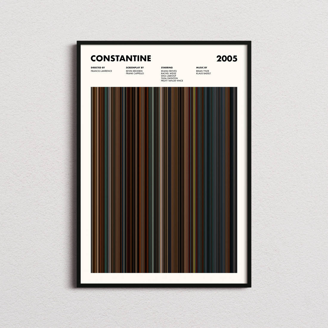 Constantine Movie Barcode Poster
