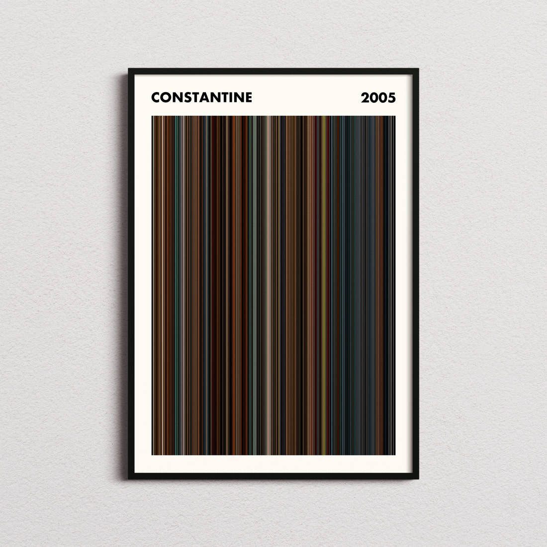 Constantine Movie Barcode Poster - Simplified