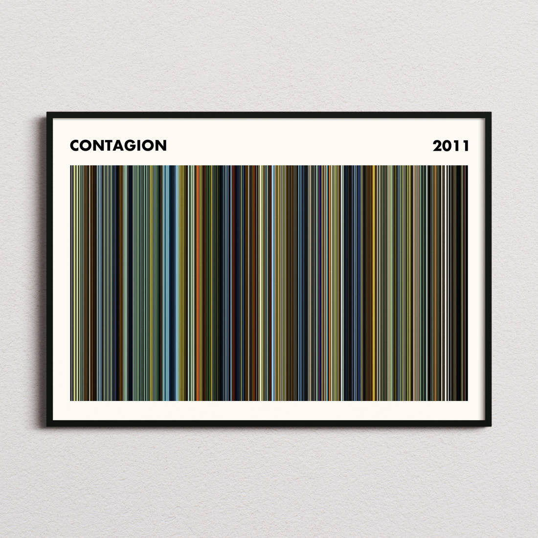 Contagion Movie Barcode Poster - Simplified