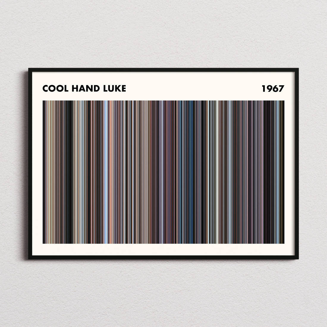 Cool Hand Luke Movie Barcode Poster - Simplified