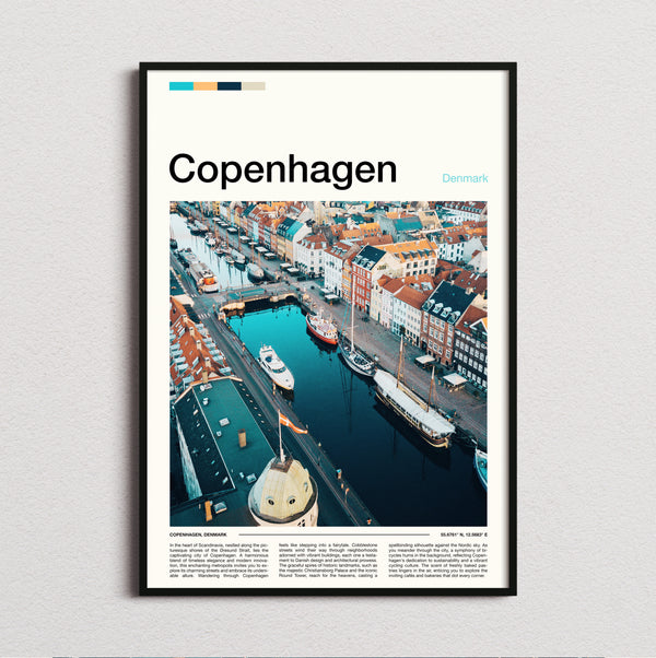 Copenhagen - Nyhavn From Above - Travel Print