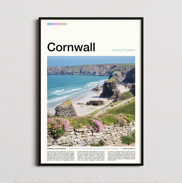 Cornwall - Bedruthan Steps - Travel Print