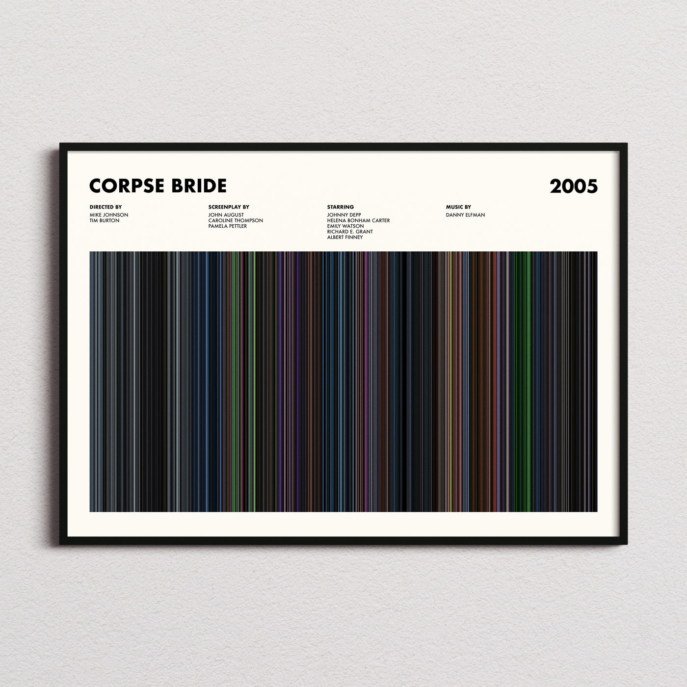 Corpse Bride Movie Barcode Poster
