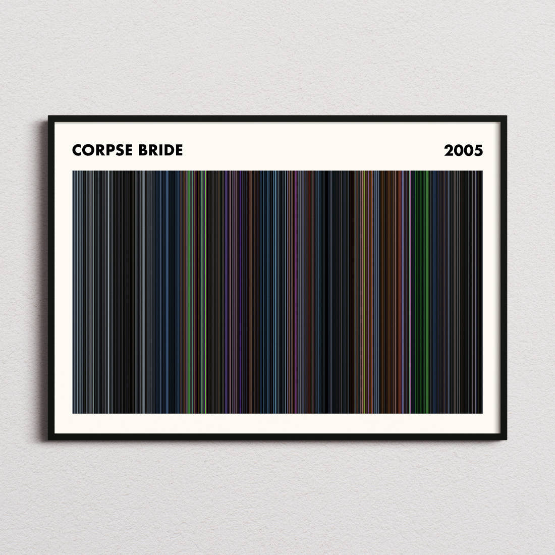 Corpse Bride Movie Barcode Poster - Simplified