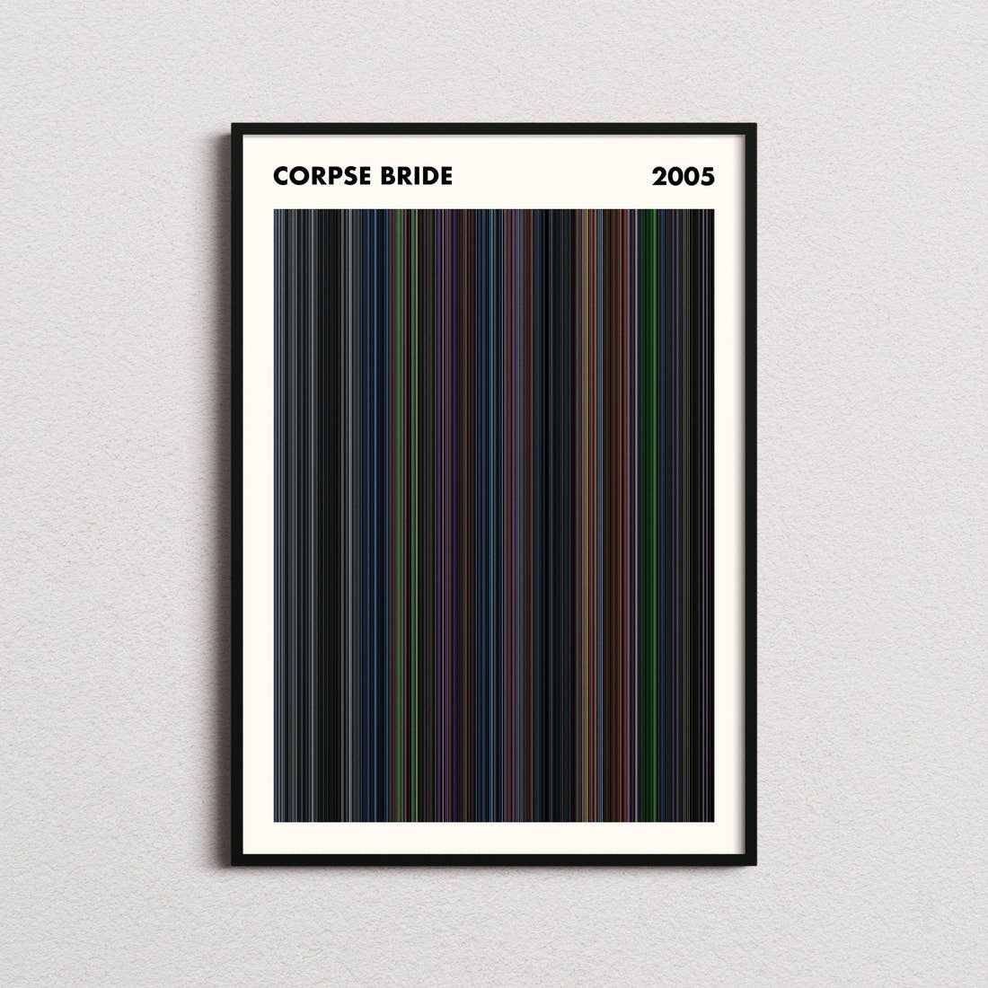 Corpse Bride Movie Barcode Poster - Simplified