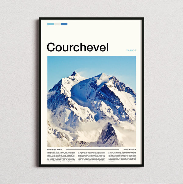 Courchevel - Snowy Mountain Peak - Travel Print