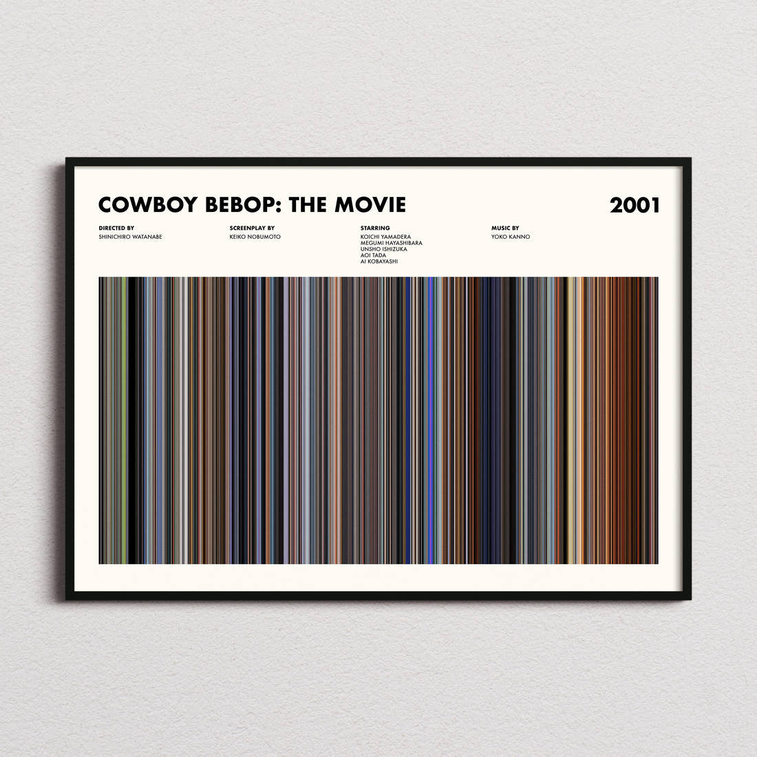 Cowboy Bebop: The Movie Barcode Poster