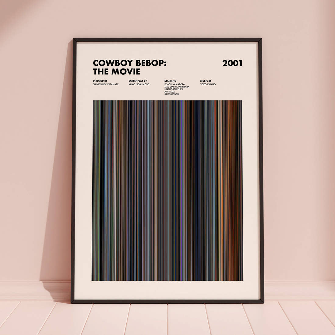Cowboy Bebop: The Movie Barcode Poster