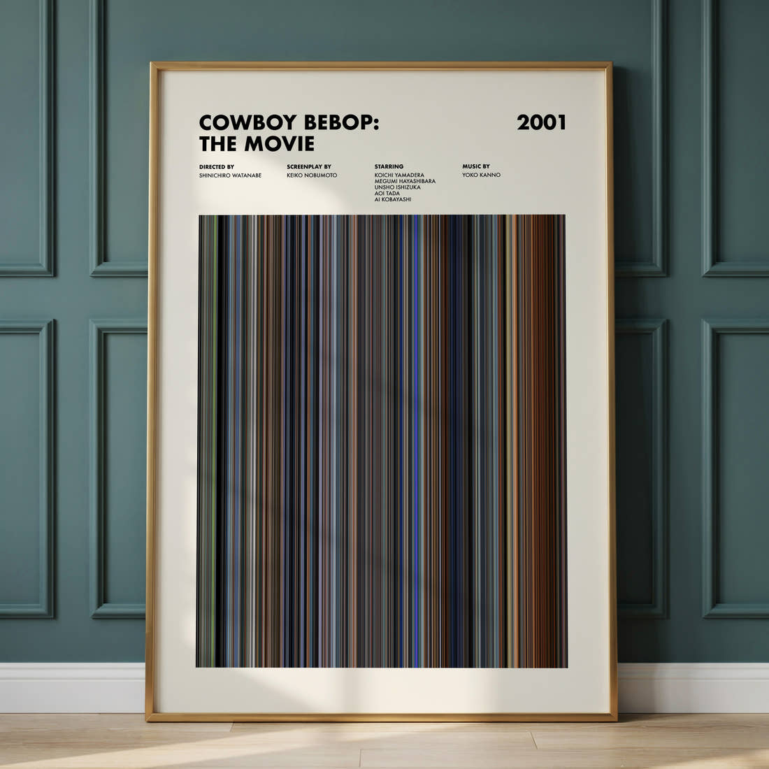 Cowboy Bebop: The Movie Barcode Poster