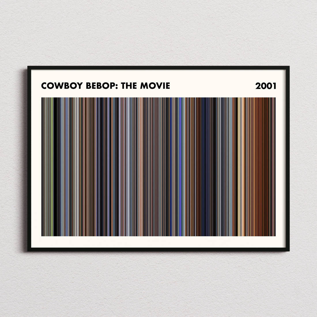 Cowboy Bebop: The Movie Barcode Poster - Simplified