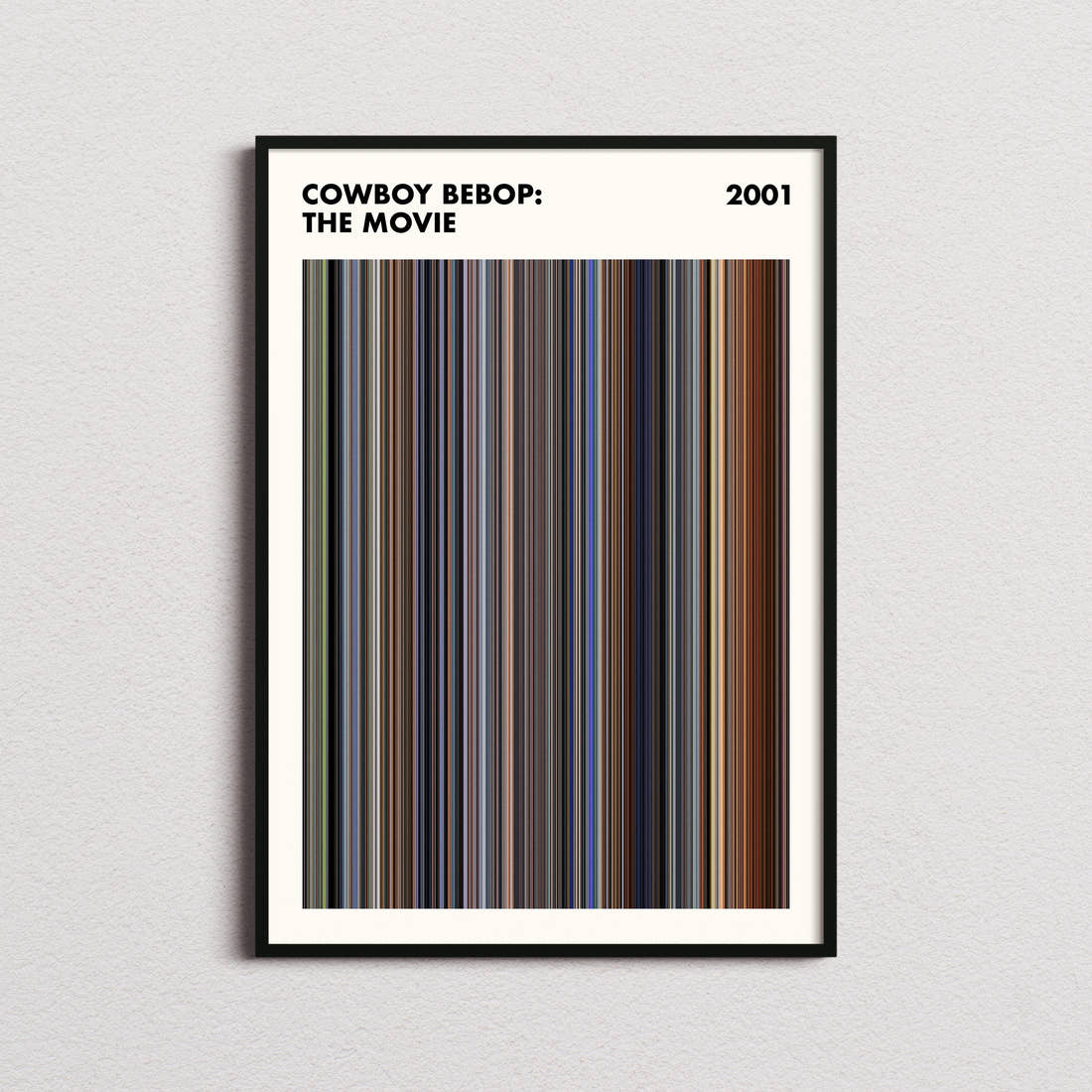 Cowboy Bebop: The Movie Barcode Poster - Simplified