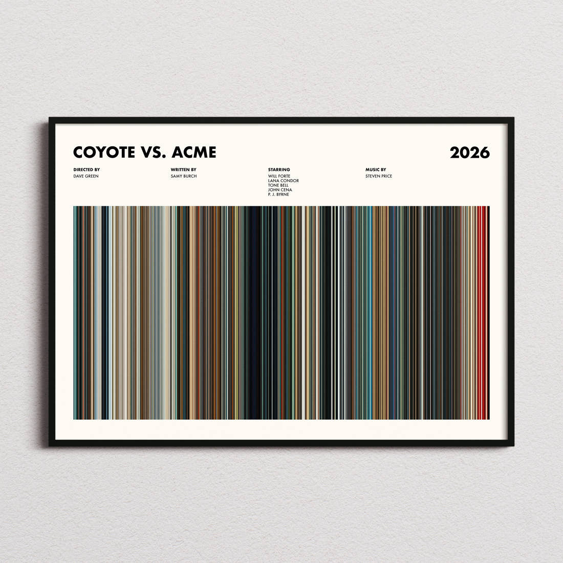 Coyote vs. Acme Movie Barcode Poster