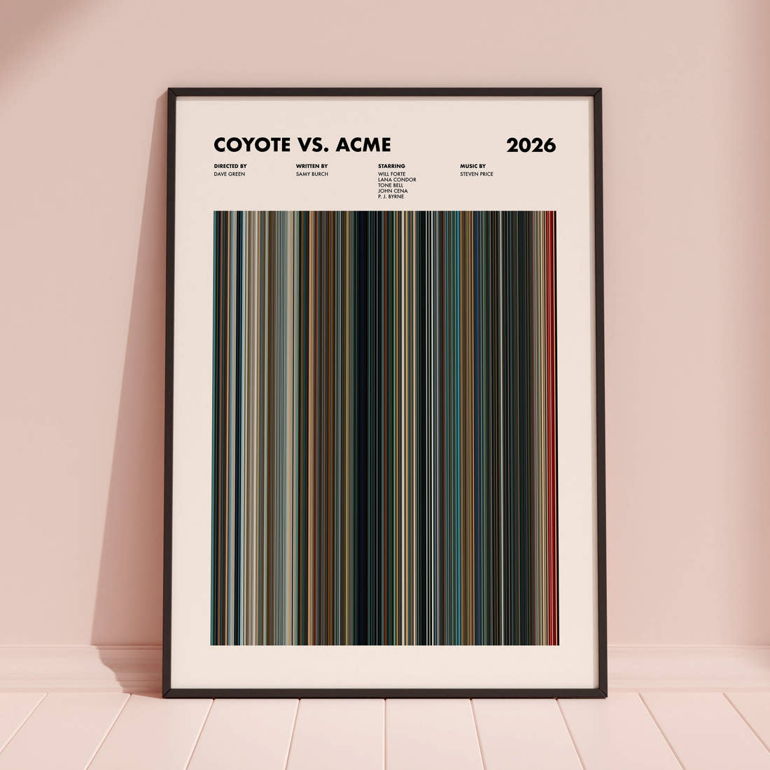 Coyote vs. Acme Movie Barcode Poster