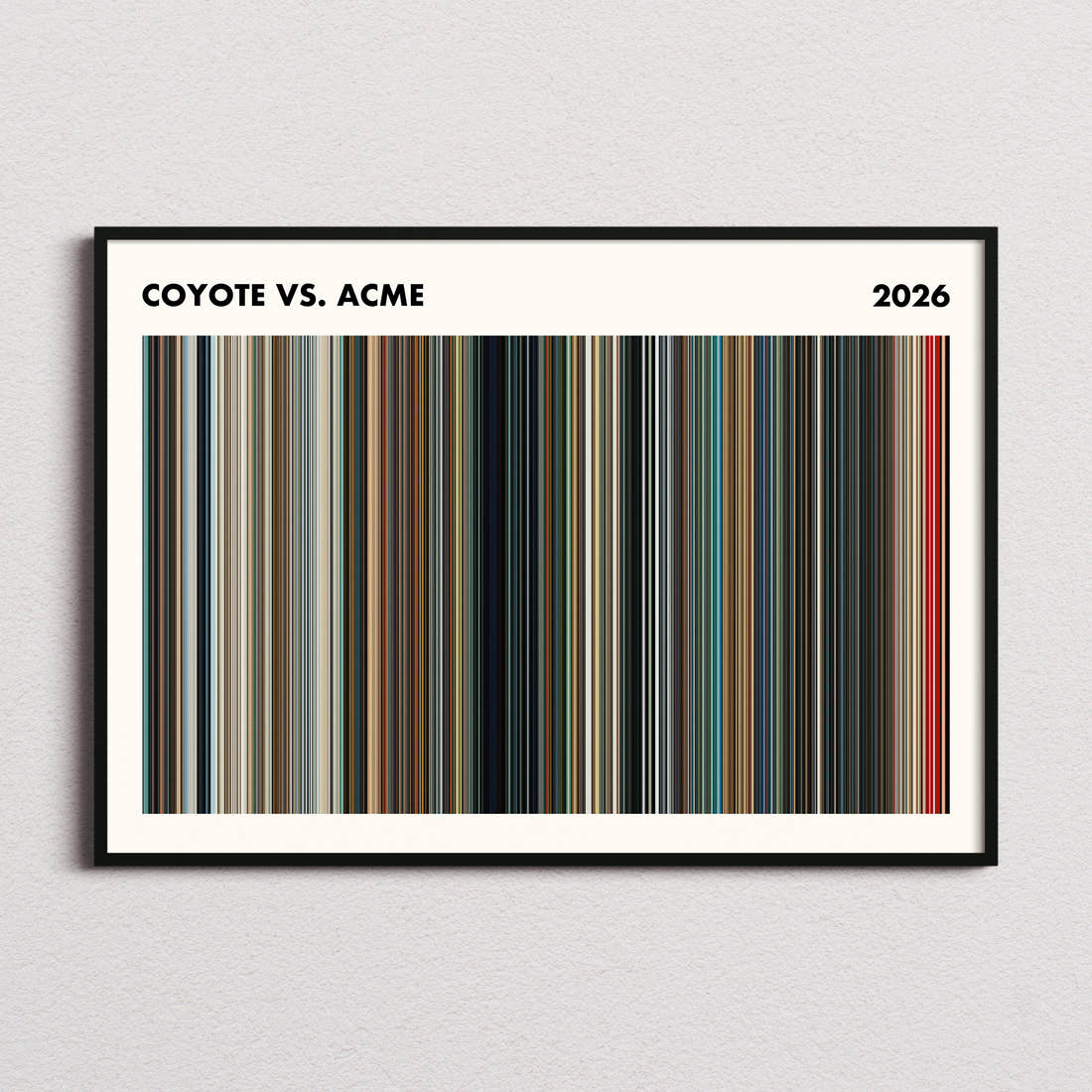 Coyote vs. Acme Movie Barcode Poster - Simplified