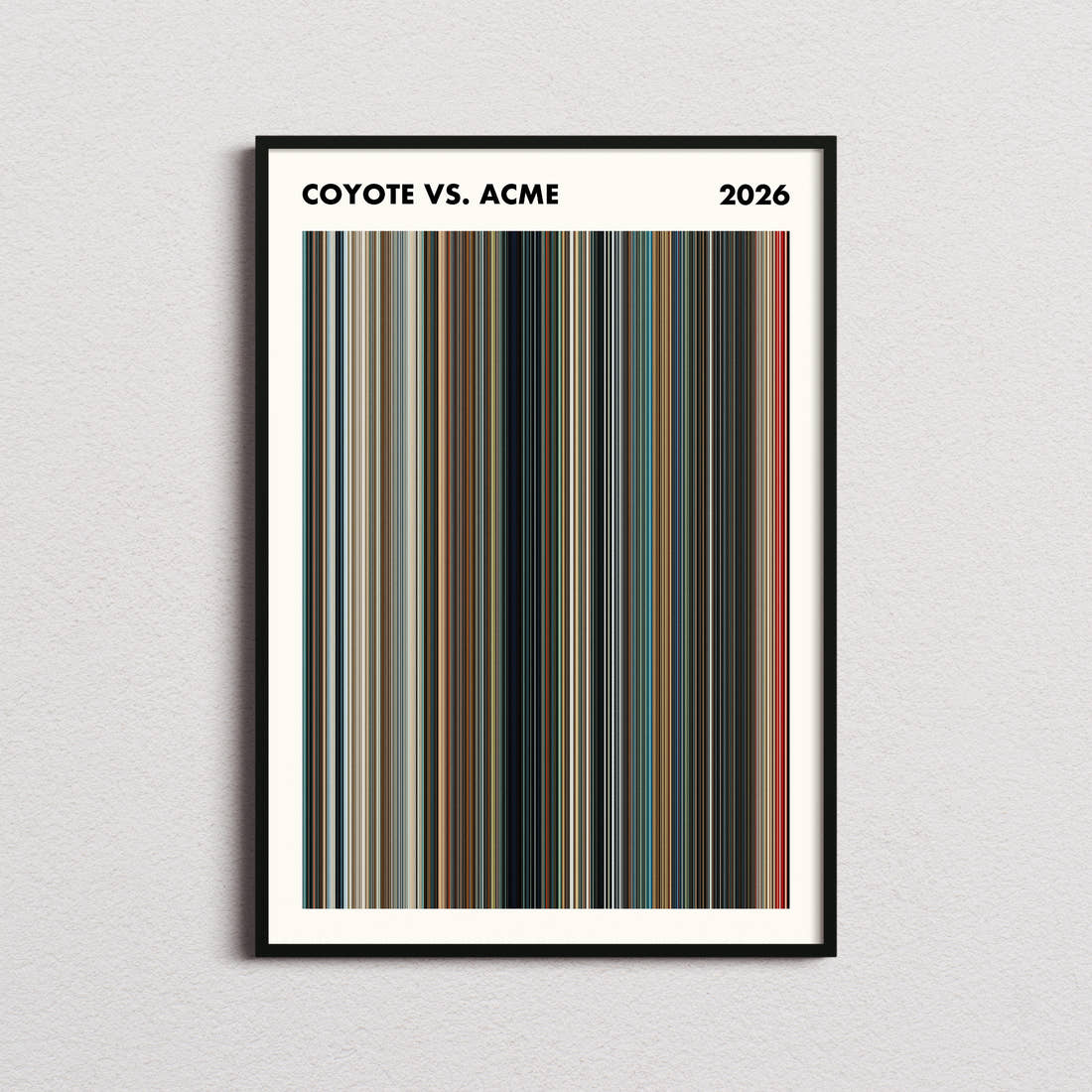 Coyote vs. Acme Movie Barcode Poster - Simplified