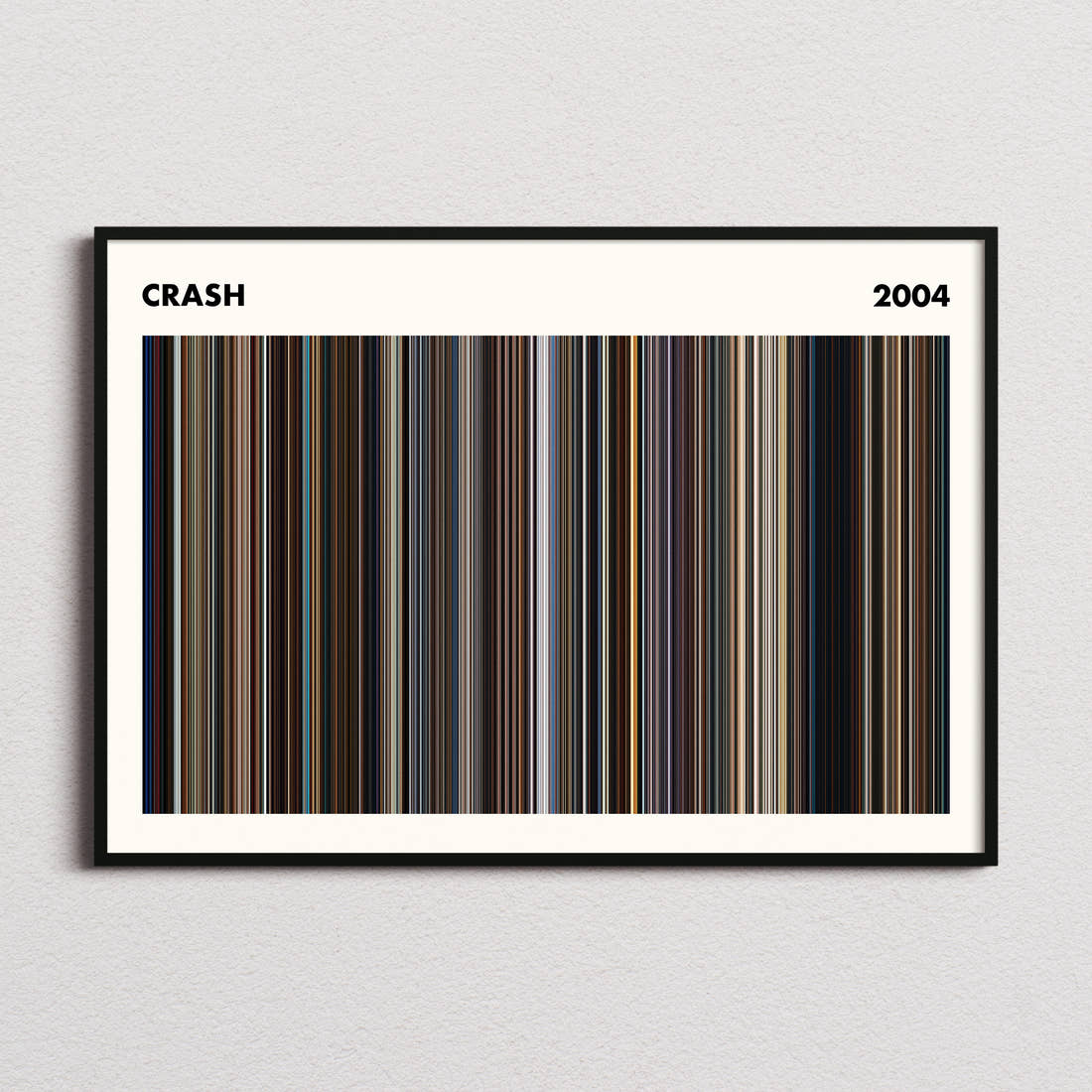 Crash (2004) Movie Barcode Poster - Simplified