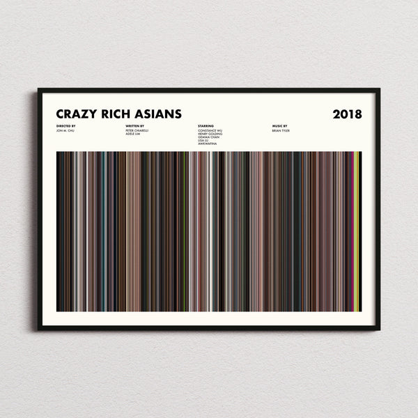 Crazy Rich Asians Movie Barcode Poster