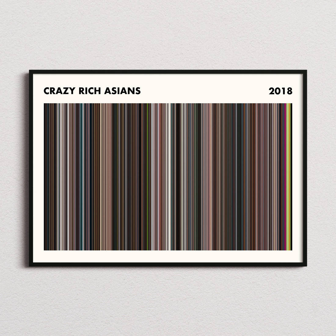 Crazy Rich Asians Movie Barcode Poster - Simplified