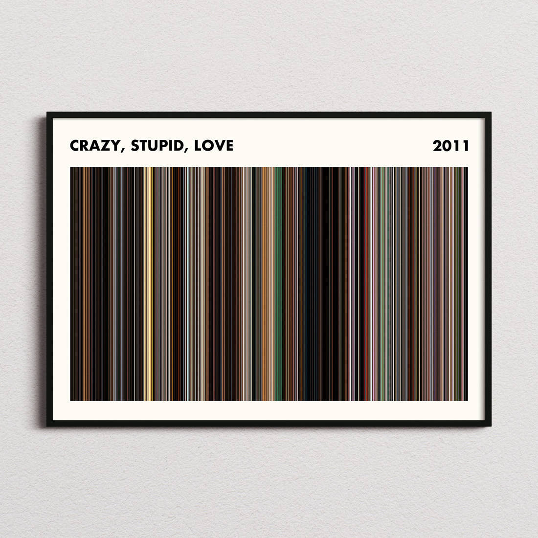 Crazy, Stupid, Love Movie Barcode Poster - Simplified