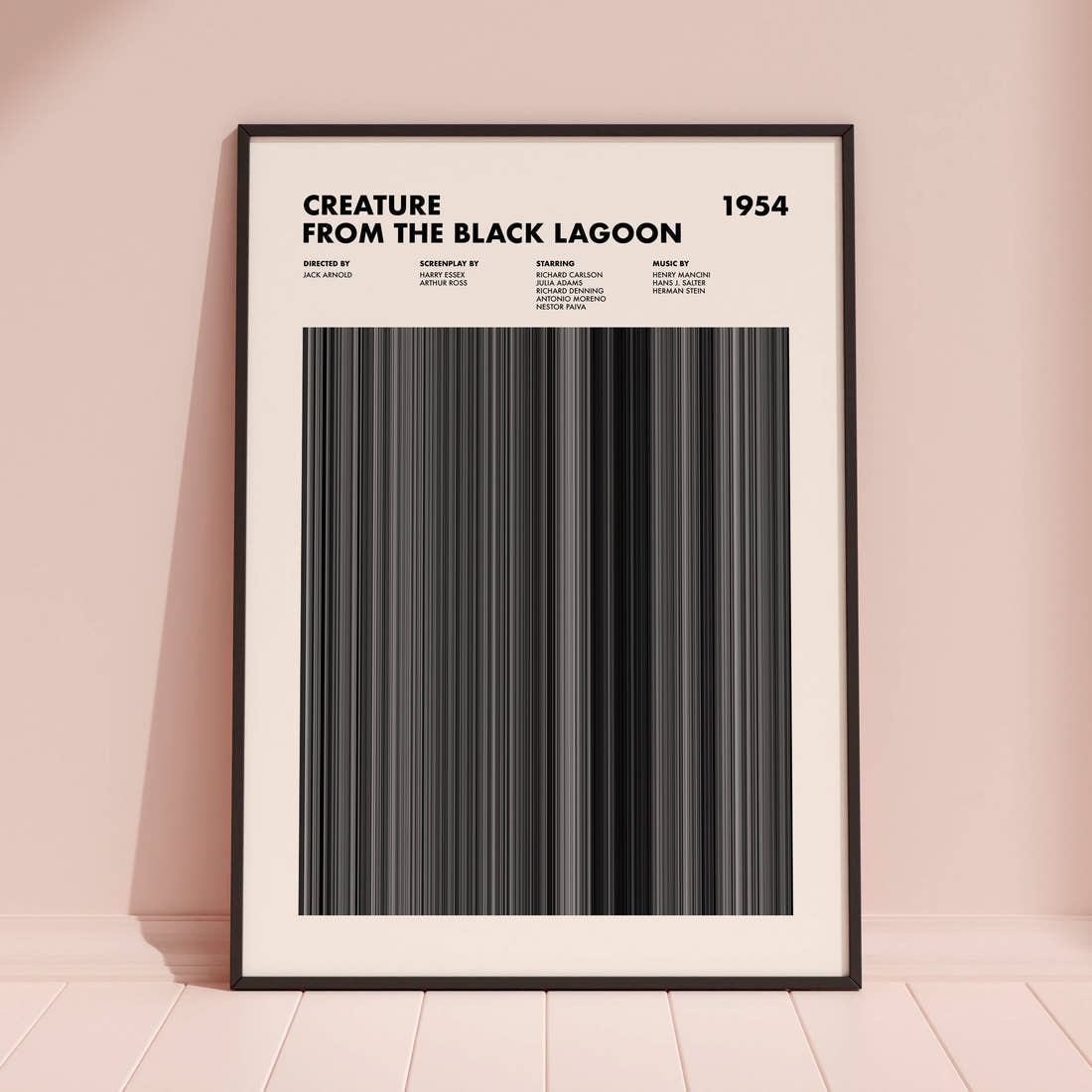 Creature from the Black Lagoon Movie Barcode Poster