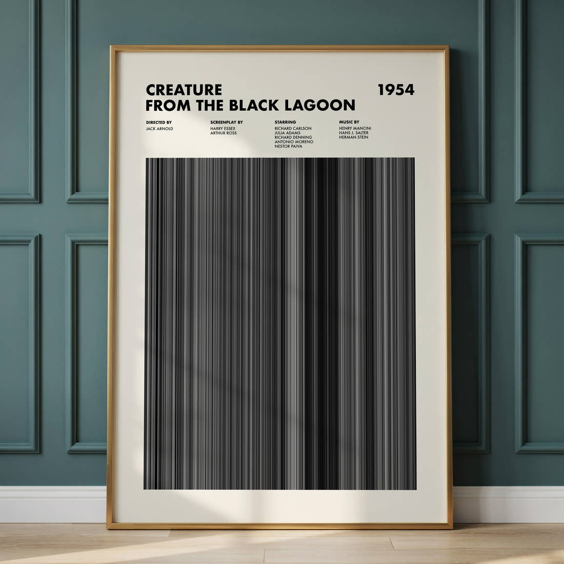 Creature from the Black Lagoon Movie Barcode Poster