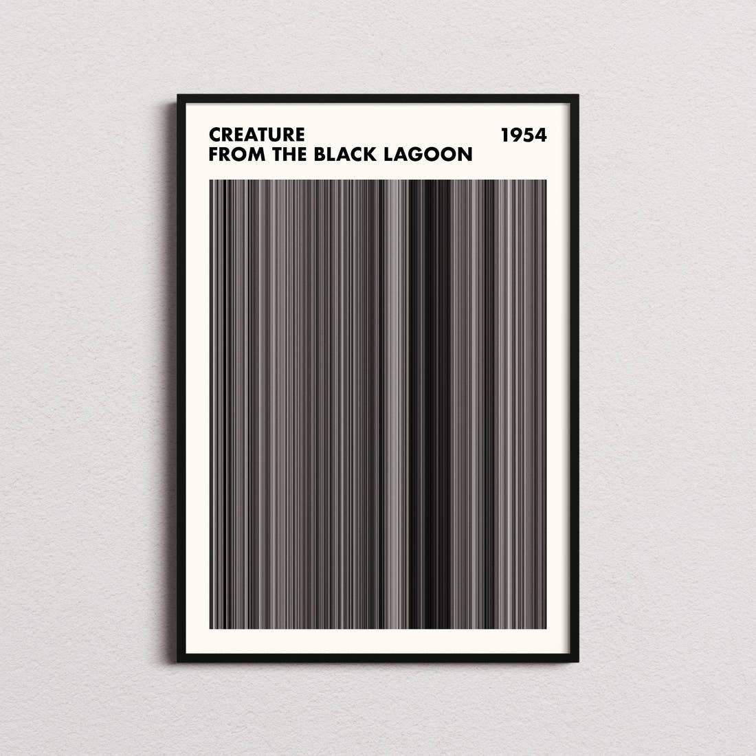Creature from the Black Lagoon Movie Barcode Poster - Simplified