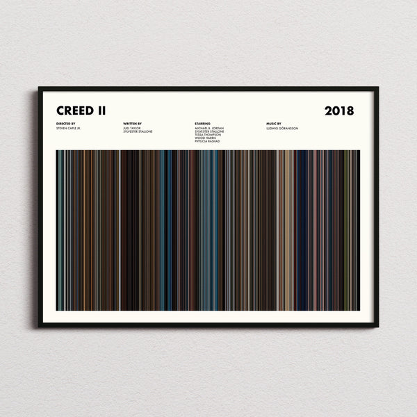 Creed 2 Movie Barcode Poster