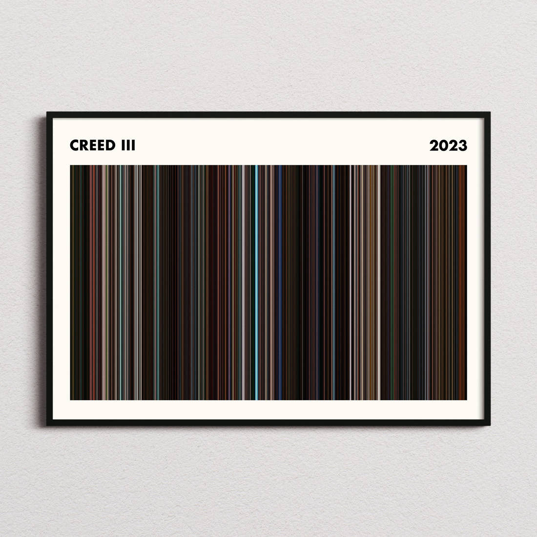 Creed 3 Movie Barcode Poster - Simplified