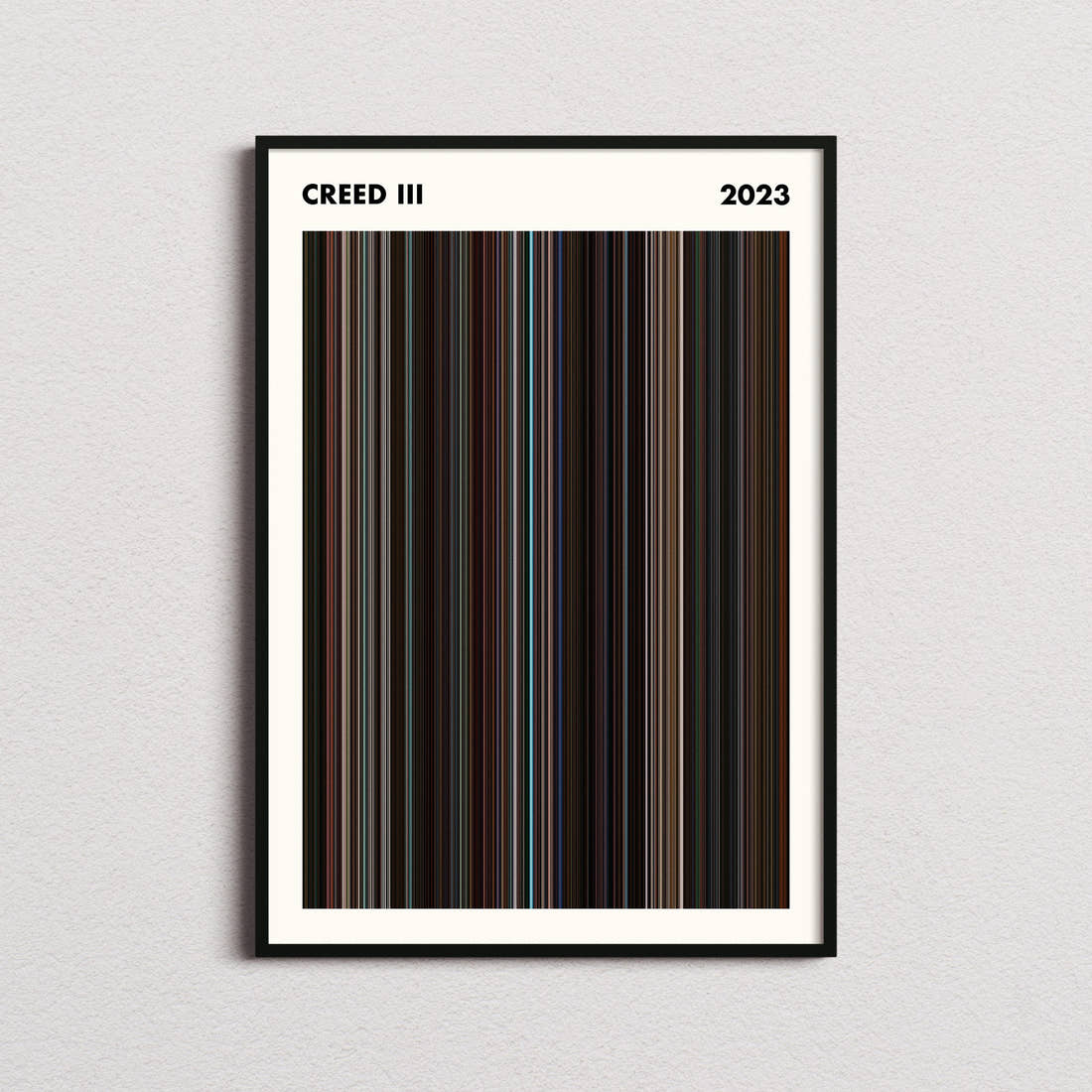 Creed 3 Movie Barcode Poster - Simplified