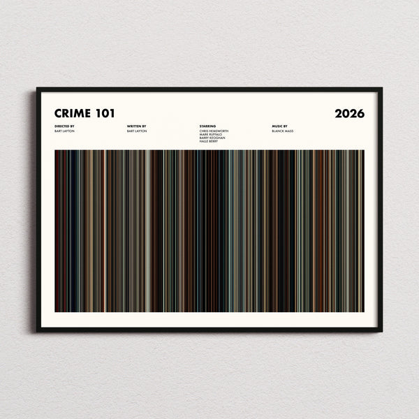 Crime 101 Movie Barcode Poster