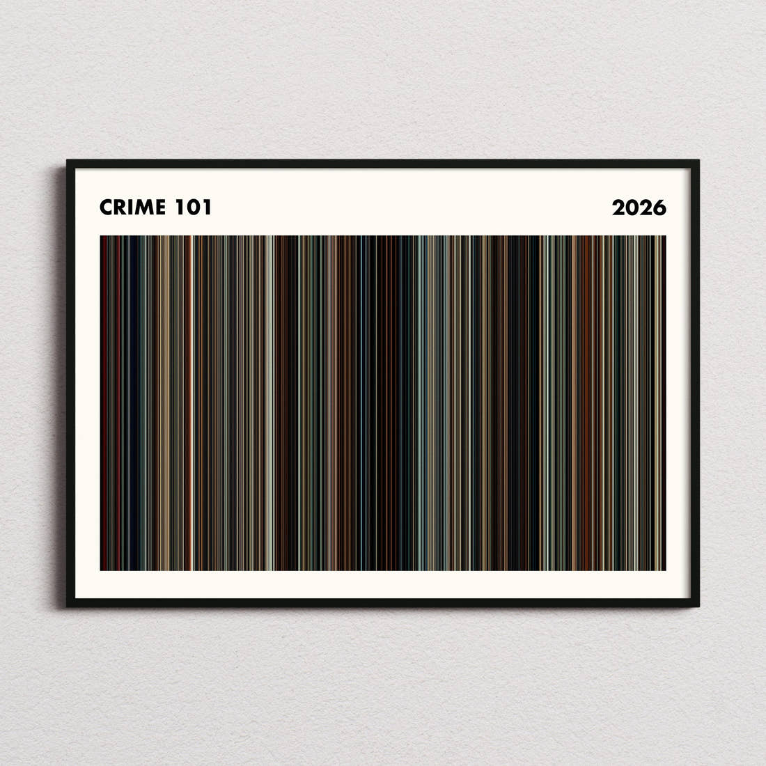 Crime 101 Movie Barcode Poster - Simplified