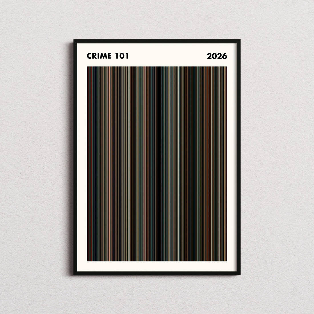 Crime 101 Movie Barcode Poster - Simplified