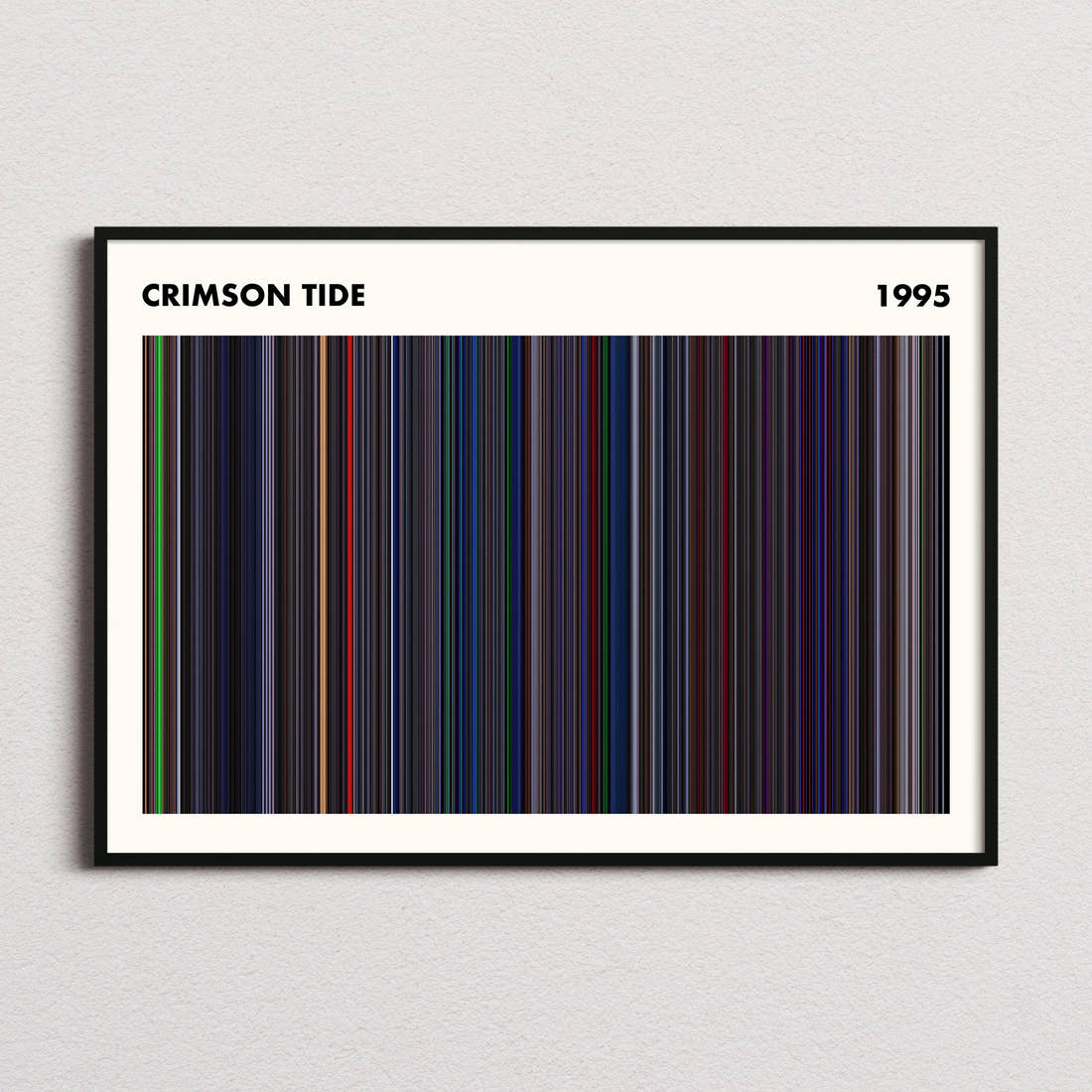 Crimson Tide Movie Barcode Poster - Simplified