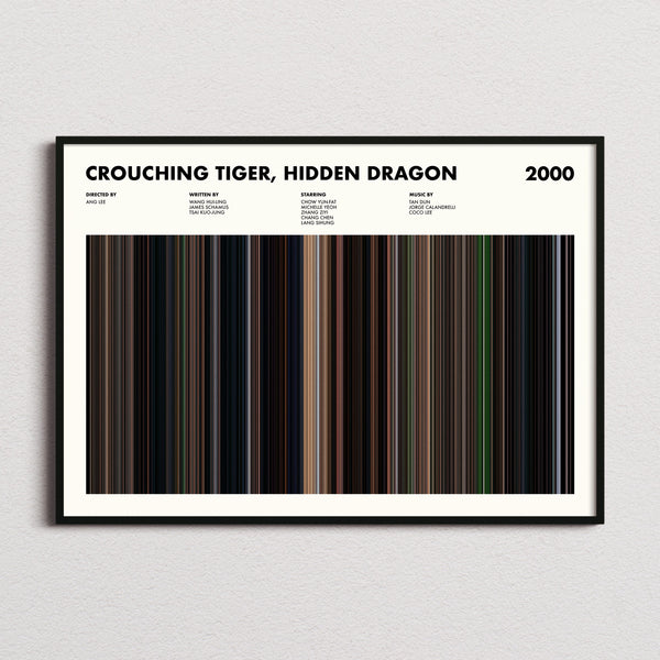 Crouching Tiger Hidden Dragon Movie Barcode Poster
