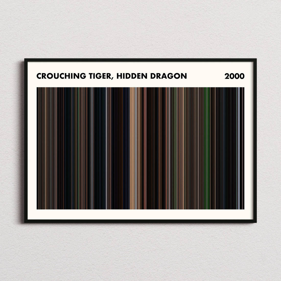 Crouching Tiger, Hidden Dragon Movie Barcode Poster - Simplified