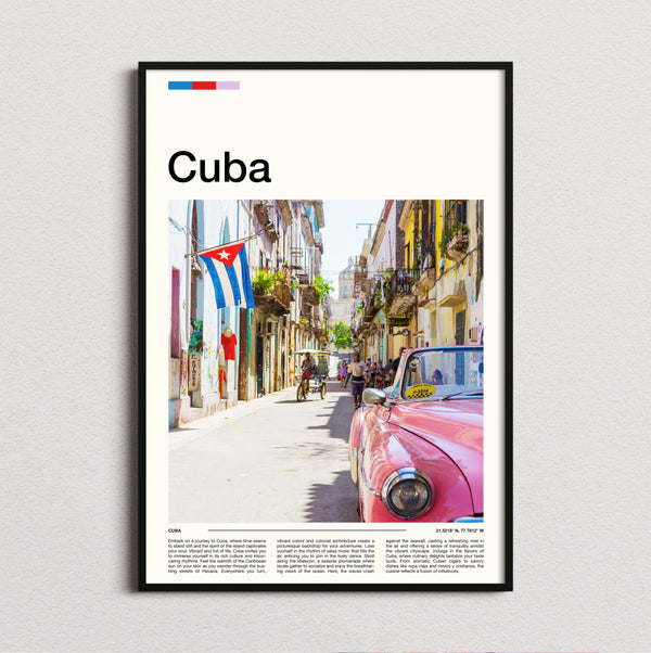 Cuba - Pink Classic Car - Travel Print